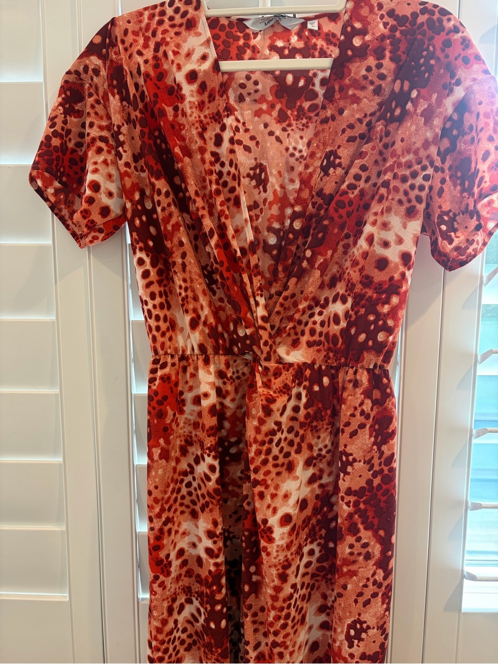 & Other Stories Abstract Animal Print Twist Front Maxi Dress – Size 6